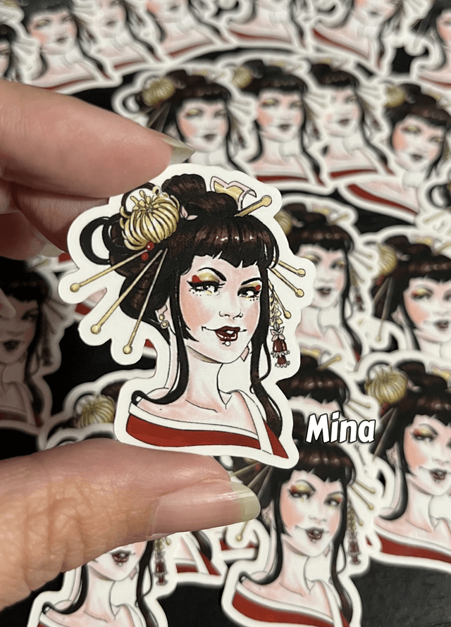 Sticker pin-up buste