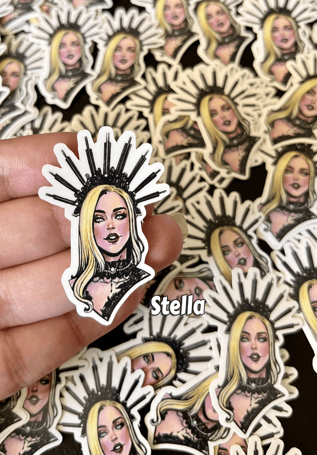 Sticker pin-up buste