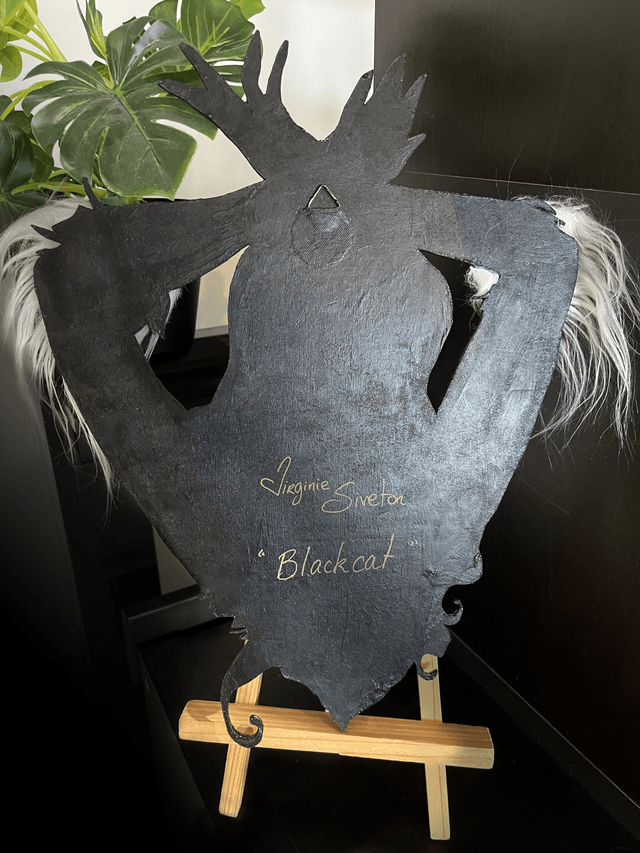 Pin-up sur bois: BlackCat