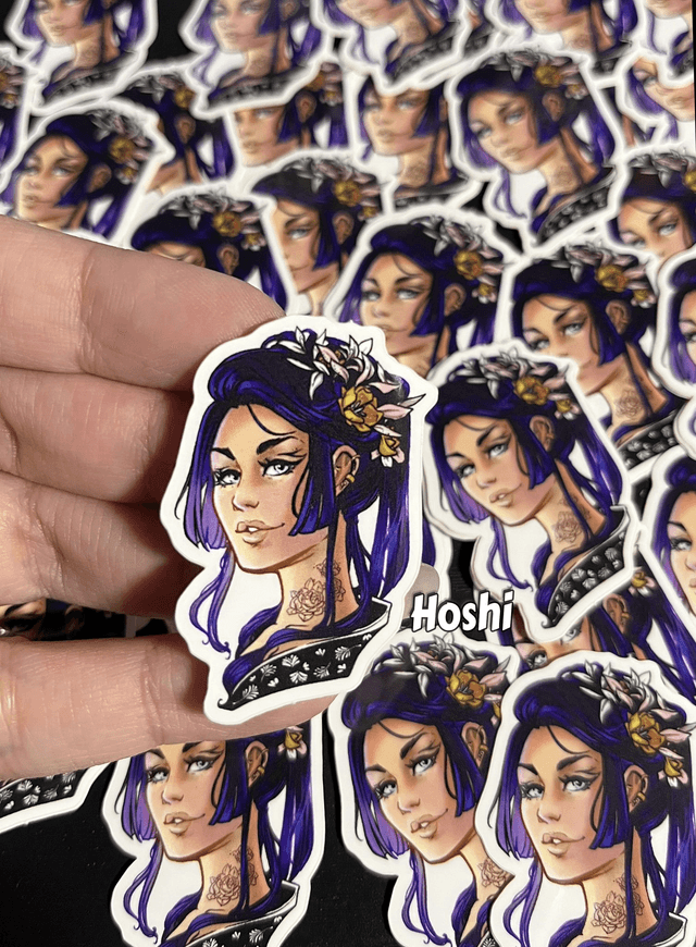 Sticker pin-up buste