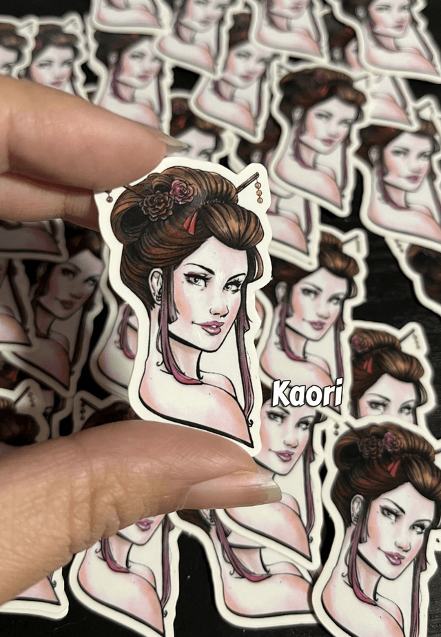 Sticker pin-up buste