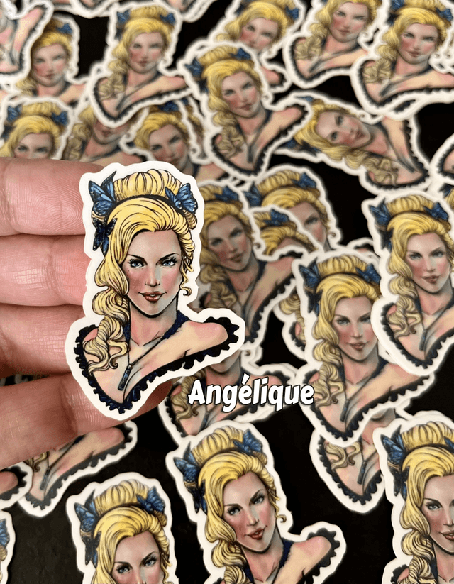 Sticker pin-up buste
