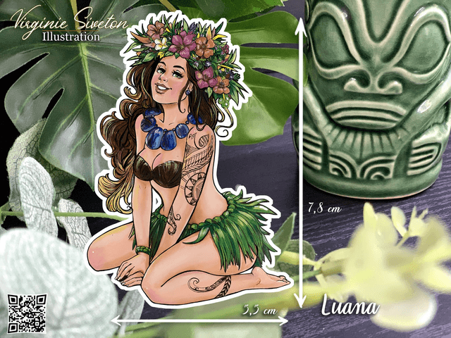 Sticker Pin-up des îles