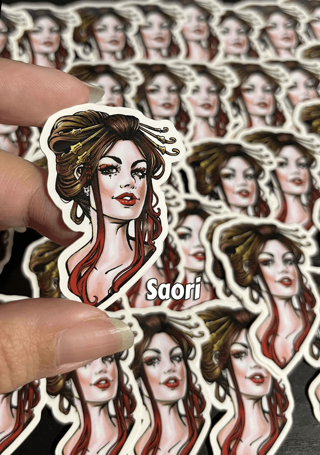 Sticker pin-up buste