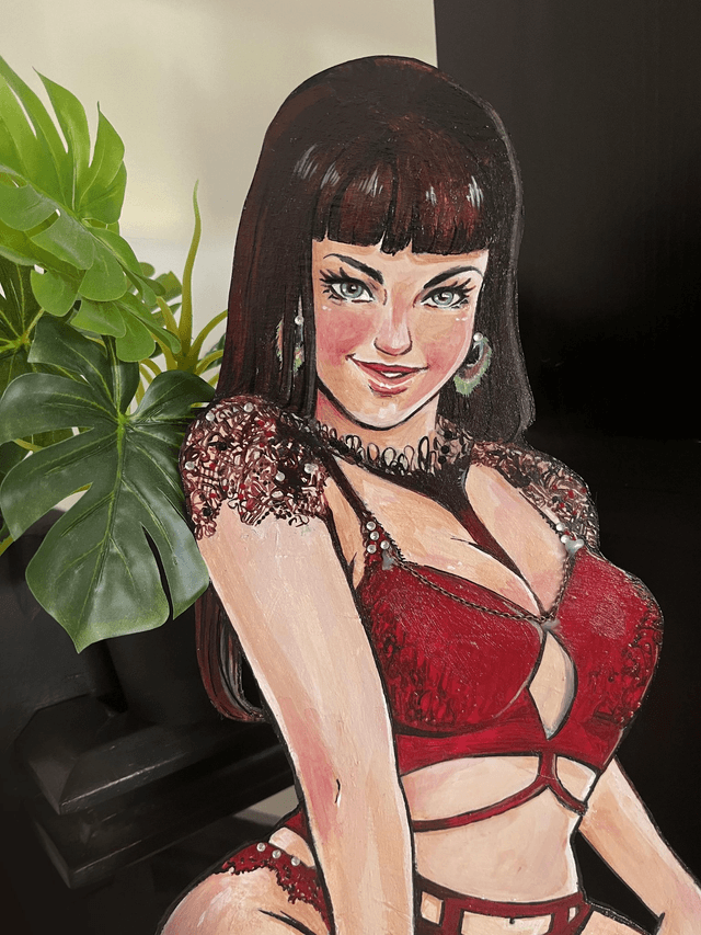 Pin-up sur bois: Erika