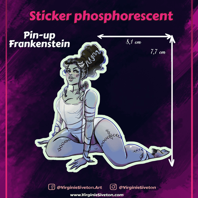 Sticker pin-up